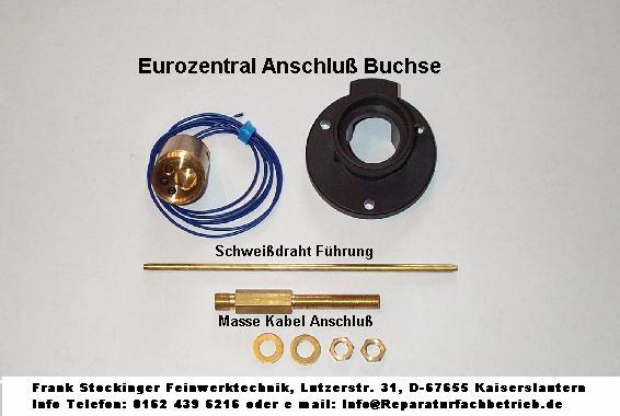 Reparatur Set Eurozental Anschluß Buchse für MIG MAG Schutzgasschweißgerät.