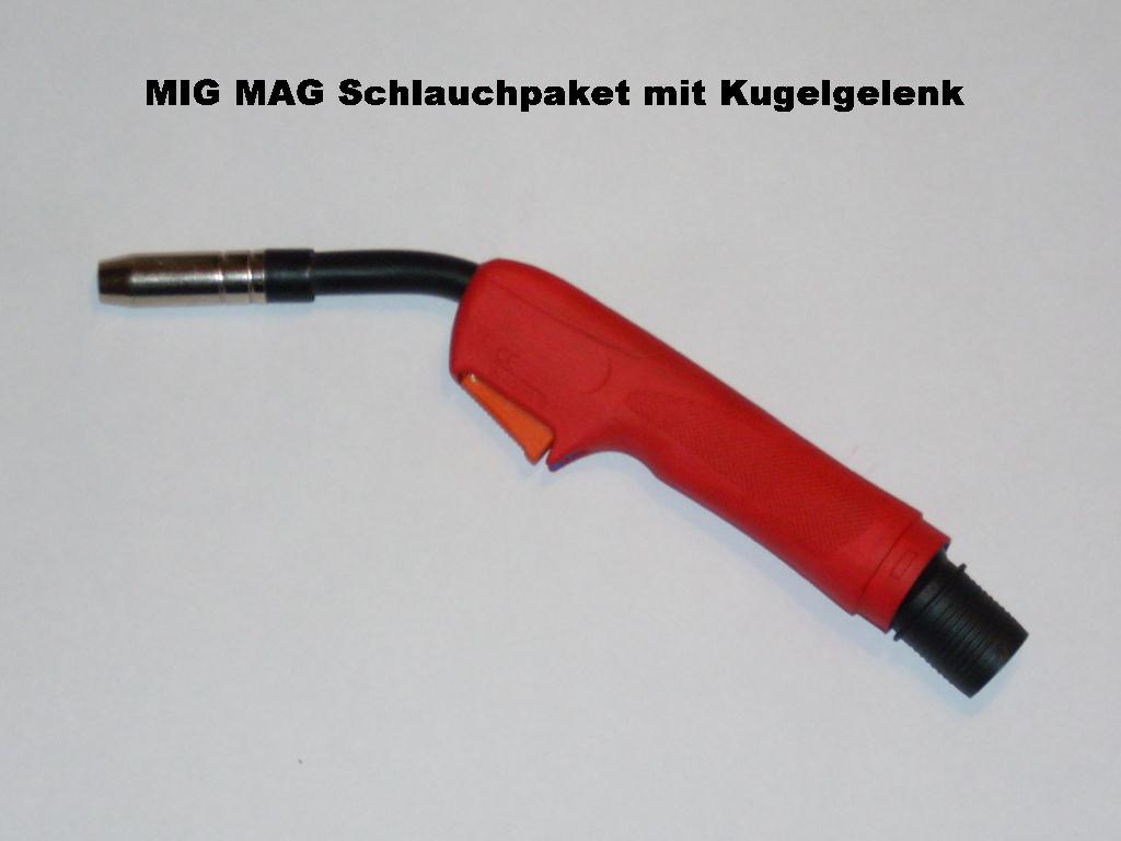 Industrie Schutzgasschlauchpaket mit Kugelgelenk Handgriff für mehr Beweglichkeit.